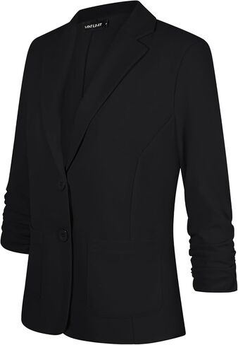 MINTLIMIT Womens Casual Blazer Open Front Business Suit Jacket 3/4 Sleeve Button Work Office Blazer Lightweight in Saudi Arabia
