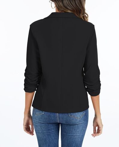 MINTLIMIT Womens Casual Blazer Open Front Business Suit Jacket 3/4 Sleeve Button Work Office Blazer Lightweight in Saudi Arabia
