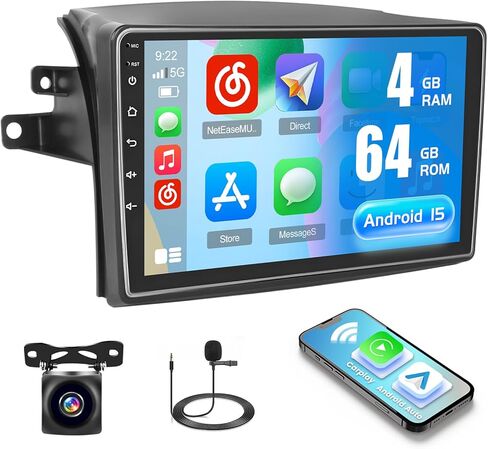 2+64G Android 13 CarPlay Car Stereo Radio for Toyota Sienna 2004-2010, 9'' HD Touch Screen Compatible with Android Auto, AHD Backup Camera, Mirror Link, GPS, WiFi, FM RDS in Saudi Arabia