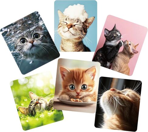 Microfiber Glasses Cleaner Cloth,Cute Cat Cleaning Clothes for Eyeglass,Phone, Screens, Camera Lens -6pcs in Saudi Arabia