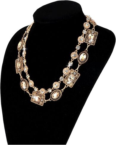 Semato Women's Vintage Golden Metal Decor Bag Chram Carved Floral Design Trouser Chain Belt Waist Chain in Saudi Arabia