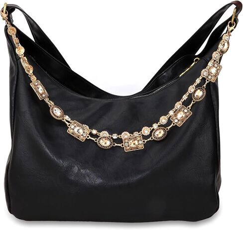 Semato Women's Vintage Golden Metal Decor Bag Chram Carved Floral Design Trouser Chain Belt Waist Chain in Saudi Arabia