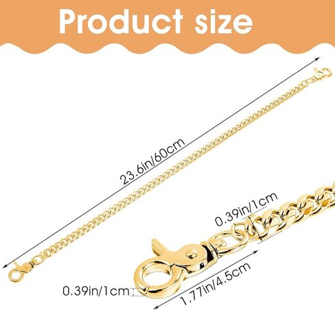 Body Pants Chain for Men Women, Heavy Duty Pocket Wallet Keychain 24 Inch Metal Punk Goth Jeans Belt Chain Gold Hip Hop Pant Trouser Chains for Women Girls Keychain Wallet Pants Boots Accessories in Saudi Arabia