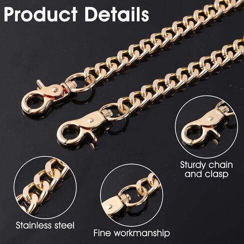 Body Pants Chain for Men Women, Heavy Duty Pocket Wallet Keychain 24 Inch Metal Punk Goth Jeans Belt Chain Gold Hip Hop Pant Trouser Chains for Women Girls Keychain Wallet Pants Boots Accessories in Saudi Arabia