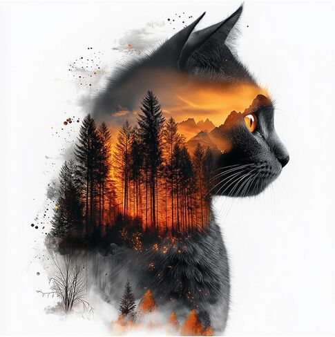 طقم الطلاء الماس Amorars للبالغين ، 5D Tai Chi Cat Diamond Art Beginners - Diy Full Diamond Dot Gem Paints ، Homes مناسبة ، وحرف الديكور المنزلية ， 12x12inch in Kuwait