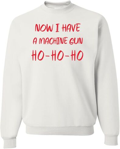 الآن لدي سترة رشاشة Ho Ho Ho Die Hard Ugly Christmas Sweater Crewneck in Kuwait