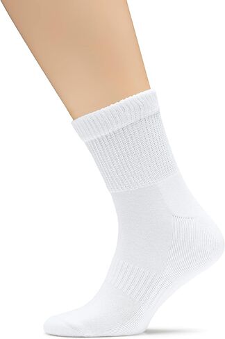 Hugh Ugoli Men's Cotton Diabetic Ankle Socks, Wide, Loose, Stretchy, Seamless Toe, Non Binding Top, Semi Cushion, 3-6 Pairs in Saudi Arabia