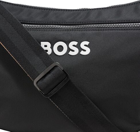BOSS, catch hobo big logo bag, black gloss, One Size in Saudi Arabia