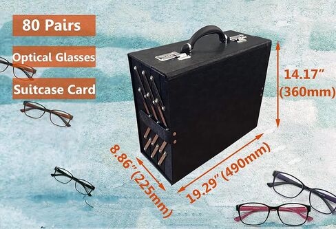 INTSUPERMAI Eyeglasses Storage Organizer Foldable Suitcase with Password PU leather Glasses Eyewear Display Case Box in Kuwait