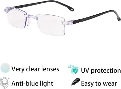 2 قطعة نظارات ذكية ذات تركيز مزدوج تكبير ذكي بدون رؤية زرقاء كما يظهر على التلفاز، نوبلو طويل النظر تلقائي مضاد للضوء، نظارات قراءة تلقائية لطول النظر الشيخوخي، مضادة للتركيز التلقائي نوبلو للنساء والرجال in Kuwait