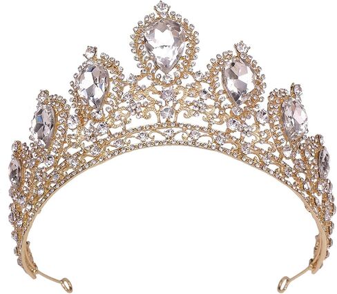 Bridal Hair Accessories Wedding Headwear Crystal Crown Mitzvah Crown Bridal Crown Wedding Ball For Women, Green in Saudi Arabia