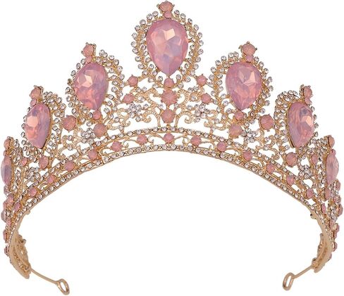 Bridal Hair Accessories Wedding Headwear Crystal Crown Mitzvah Crown Bridal Crown Wedding Ball For Women, Green in Saudi Arabia