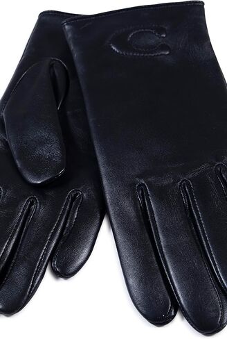 Coach Women's Tabby C Leather Glove in Saudi Arabia