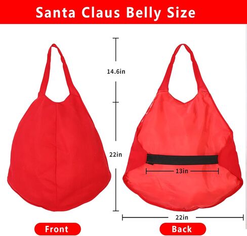 Santa Belly Stuffer, Padded Fake Belly for Santa Claus Suit, Men's Unisex Fat Belly Costume for Unisex Christmas & Halloween Cosplay in Saudi Arabia