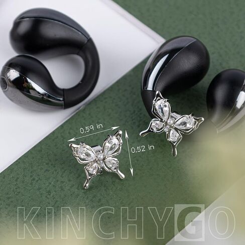 عبوتان من الكريستال على شكل فراشة لمشبك على سماعات الأذن المفتوحة لتزيين المجوهرات in Kuwait