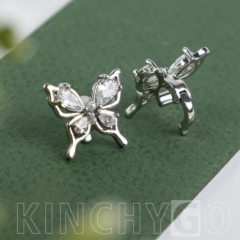 عبوتان من الكريستال على شكل فراشة لمشبك على سماعات الأذن المفتوحة لتزيين المجوهرات in Kuwait