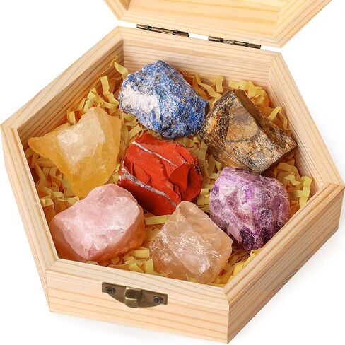 7 قطع كريستال وأحجار استشفاء، بلورات شفاء حقيقية، بلورات خام، كوارتز وردي، جمشت، سيترين، كوارتز in Kuwait