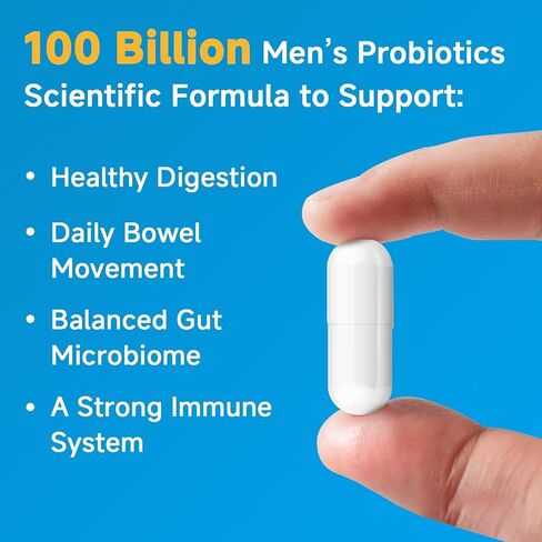 NATURE TARGET Probiotics for Men, 100 Billion CFUs Probiotics for Digestive Health with Enzymes & Prebiotics, 180 Veg Capsules, Mens Probiotic for Gut & Bloating, with Saw Palmetto for Prostate Health in Saudi Arabia