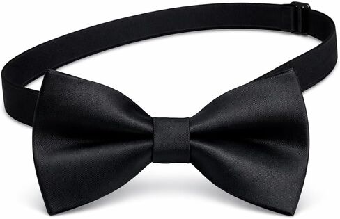 Bow Ties for Men Pre-Tied Satin Black Bowtie Adjustable Tuxedo Bow Ties for Wedding Party Formal Wear in Saudi Arabia