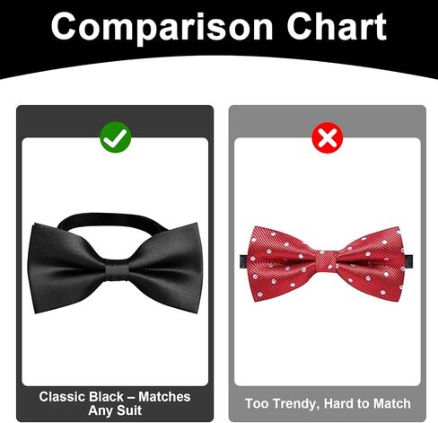 Bow Ties for Men Pre-Tied Satin Black Bowtie Adjustable Tuxedo Bow Ties for Wedding Party Formal Wear in Saudi Arabia