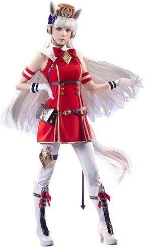 KIRA KIRA Anime Game Cosplay Costume Doki-R Red Uniform Dress Halloween Costume Plus Size in Saudi Arabia