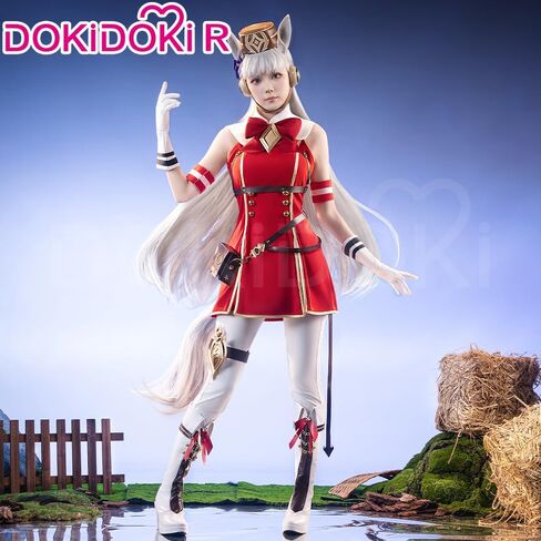 KIRA KIRA Anime Game Cosplay Costume Doki-R Red Uniform Dress Halloween Costume Plus Size in Saudi Arabia