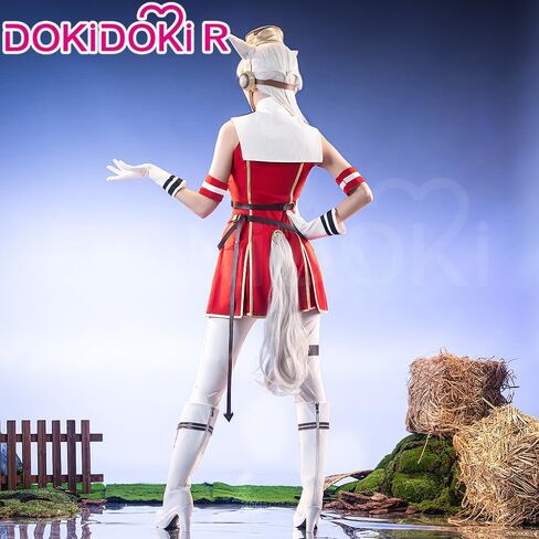 KIRA KIRA Anime Game Cosplay Costume Doki-R Red Uniform Dress Halloween Costume Plus Size in Saudi Arabia