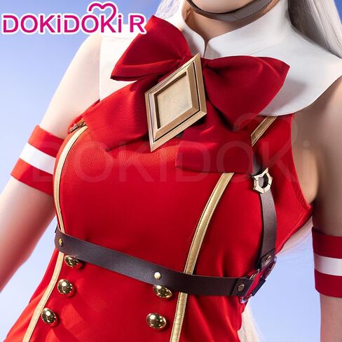 KIRA KIRA Anime Game Cosplay Costume Doki-R Red Uniform Dress Halloween Costume Plus Size in Saudi Arabia