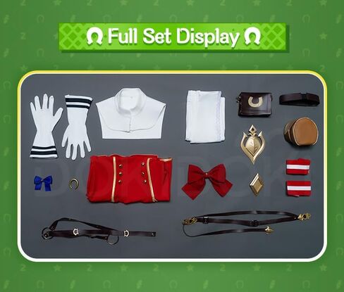 KIRA KIRA Anime Game Cosplay Costume Doki-R Red Uniform Dress Halloween Costume Plus Size in Saudi Arabia