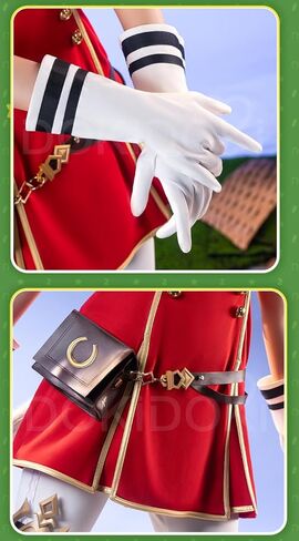 KIRA KIRA Anime Game Cosplay Costume Doki-R Red Uniform Dress Halloween Costume Plus Size in Saudi Arabia