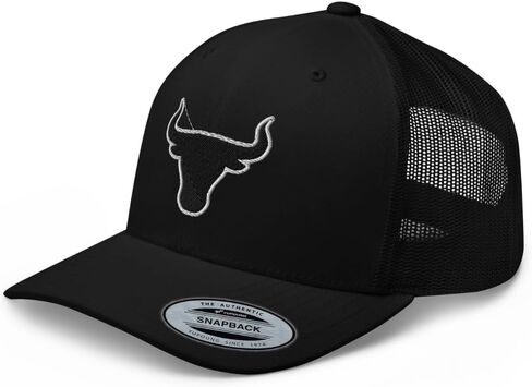 NX Bull Head Rodeo Blacken المطرزة قبعة سائق الشاحنة منحني بيل منتصف التاج Snapback البلد الغربي راعية البقر قبعة رعاة البقر in Kuwait
