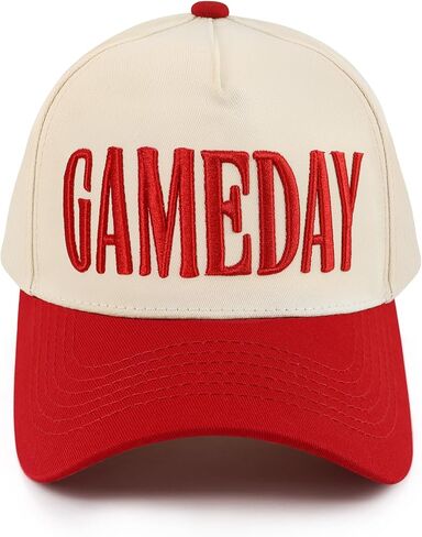 Game Day Hat for Women Men Vintage Embroidered Football Softball Basketball Caps World Soccer Cup Hats Gifts in Saudi Arabia