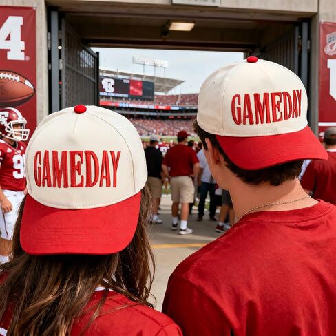 Game Day Hat for Women Men Vintage Embroidered Football Softball Basketball Caps World Soccer Cup Hats Gifts in Saudi Arabia