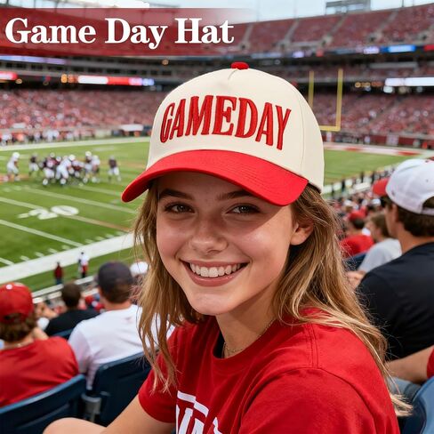 Game Day Hat for Women Men Vintage Embroidered Football Softball Basketball Caps World Soccer Cup Hats Gifts in Saudi Arabia