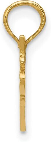 14k Yellow Gold Airplane Pendant Charm for Men or Unisex with Detailed Aircraft Design, Aviation Jewelry Symbolizing Travel Freedom, Ideal for Pilots, Frequent Flyers, or Aviation Enthusiasts in Saudi Arabia