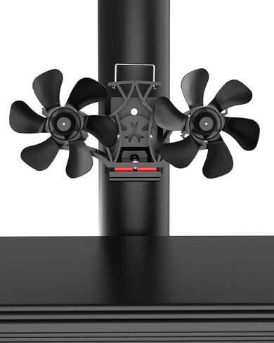 Wood Stove Fan for Buddy Heater, 8 Blades Heat Powered Fan,Dual Motor Heater Fan with Bracket Compatible for Propane Heater, Thermal Fan for Gas Wood Burner Stove Tent Camping Accessories in Saudi Arabia