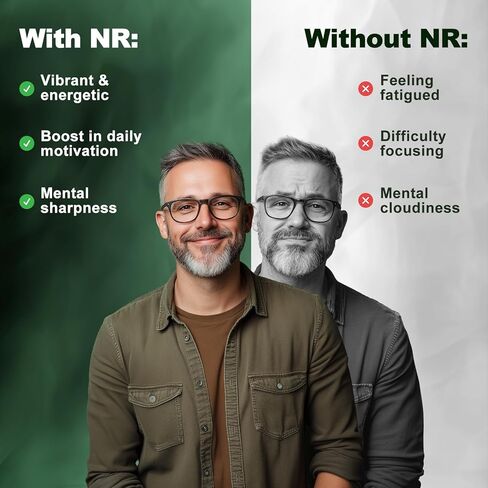 مكمل Liposomal NAD+، نيكوتيناميد ريبوسيد مع ريسفيراترول 900 مجم للنساء والرجال، مكمل معزز NAD عالي النقاء للطاقة والشيخوخة الصحية - 90 كبسولة in Kuwait