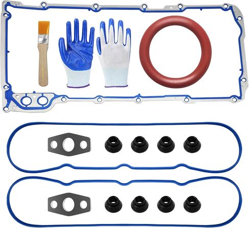 12612350 Oil Pan Gasket, OS30693R Gasket Kit Compatible with Chevy Silverado, Suburban, Tahoe, Trailblazer, GMC Sierra, Yukon, Envoy for 4.8L, 5.3L, 6.0L, 6.2L in Saudi Arabia
