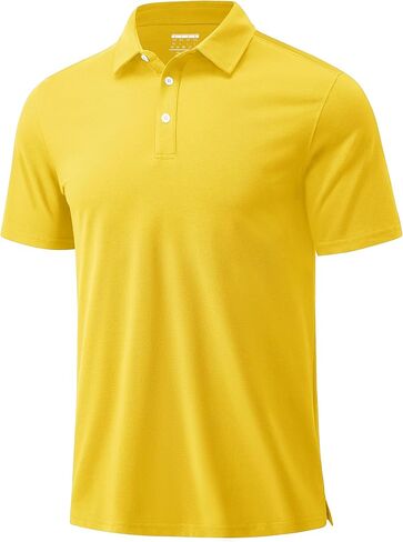 Cotrasen Mens Polo Shirts Short Sleeve Cotton Pique Golf Shirt Button Classic Fit Stretch Performance Casual T-Shirts in Saudi Arabia