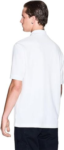 Armani Exchange Mens Mercerized Piquet Tonal Box Graphic Polo in Saudi Arabia