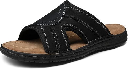 Jousen Men's Leather Sandals Arch Support Slide Outdoor Retro Sandals for Men in Saudi Arabia