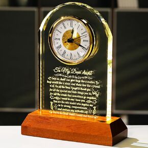 Best Friend Birthday Gifts for Women Glass Clock to My Best Friend with Wooden Light Base, Friendship Gift Ideas for Female Friend BFF Bestie Presents on Christmas Wedding Table Decor in Saudi Arabia