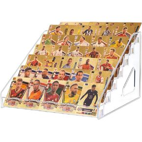 5 & 7 Tier Trading Card Display Stand, 12" Acrylic Card Stands for Display, versatile Card Stands for Sports Cards, Graded & Greeting Cards, Postcards, Vendor Stickers, with Snap-On Assembly（ 7 Tier ） in Saudi Arabia