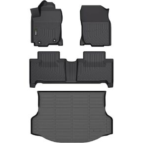 All Weather Car Floor Mats & Cargo Liner for Hyundai Ioniq 5 2022-2024 Fixed Console (Unmovable) Custom Fit Full Set Accessories - Black(Not for Ioniq 5 N) in Kuwait