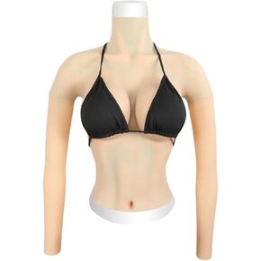 Silicone Breast Forms for Mastectomy D/E Cup Fake Boobs Halfbody Prosthesi with Arm Cosplay Sissy Chests for Crossdresser in Saudi Arabia