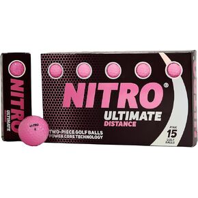 Nitro Ultimate Distance Golf Ball (15-Pack), Multi-Colored in Kuwait