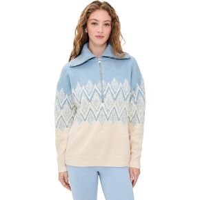 بلوفر Varley النسائي Hedda Fair Isle نصف سحاب in Kuwait