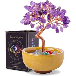 Runyangshi Citrine Tree of Life - Natural Crystal Gemstone Tree for Feng Shui, Money, Luck, Home Decor, with Spiritual Gifts for Women Men in Kuwait