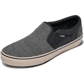 حذاء Asher سهل الارتداء للرجال من Vans | أحذية رياضية مريحة للمشي والموضة والارتداء اليومي، لون أسود/رمادي داكن، 9.5 in Kuwait
