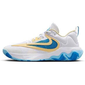 حذاء كرة السلة Giannis Immortality 3 للرجال من Nike، أبيض Lt Photo Blue Lt Laser Orange، 12 US in Kuwait